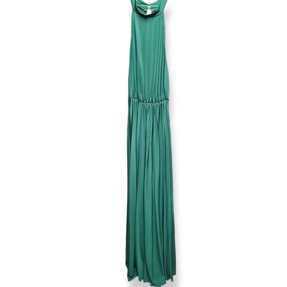NEW ASOS Floor Length Halter Style Emerald Green Maxi Dress size 4 Tall - Picture 1 of 9